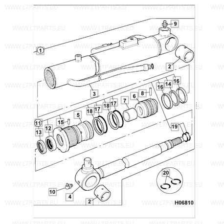 O-RING POS. 20, SEAL, CENTRAL ARM, JCB804, 0734545, 1998